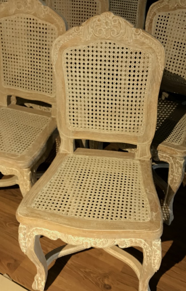 Стул Chair French Rattan, Античный бежевый из массива дерева купить в