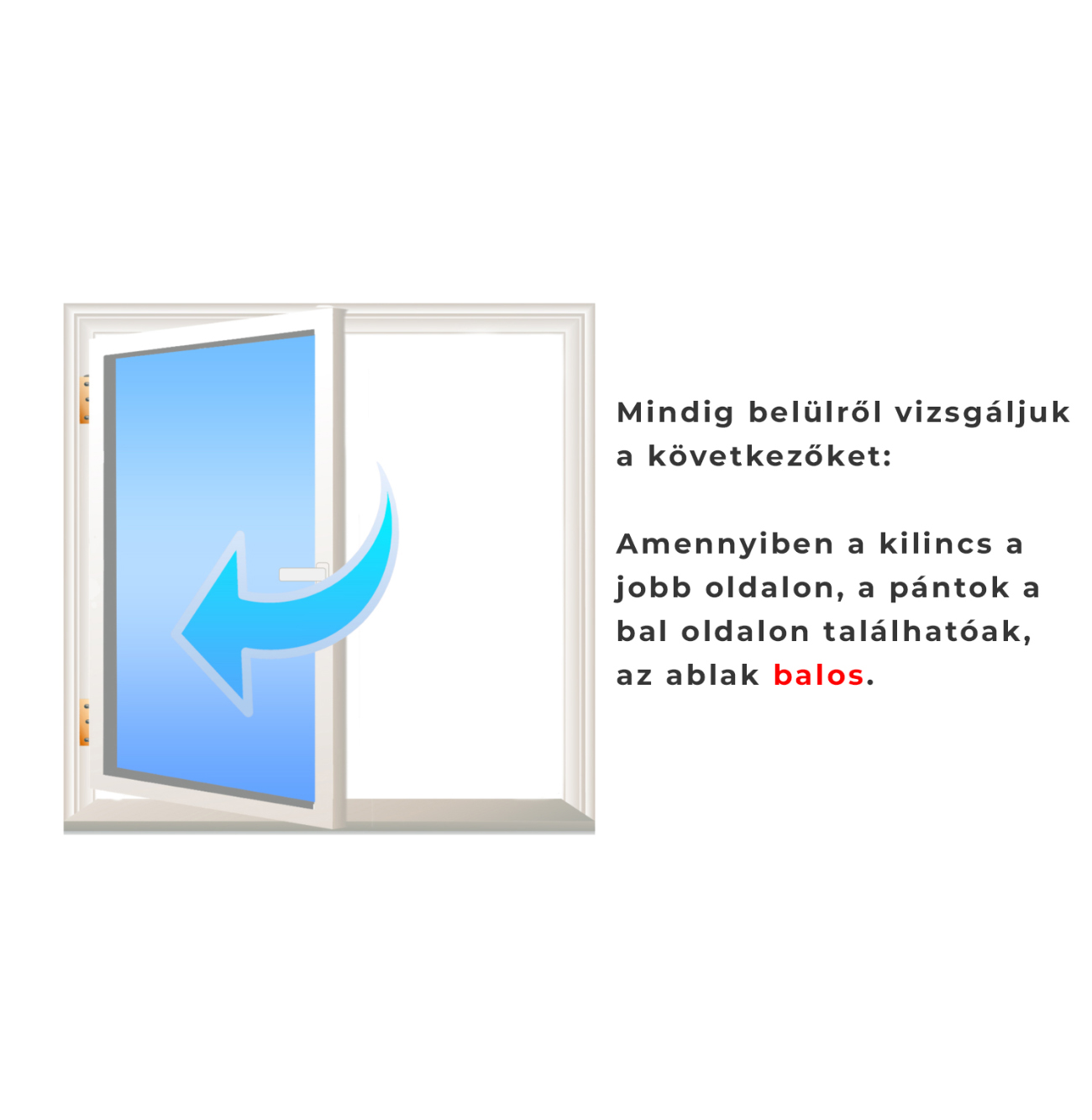 60×120 Bukónyíló műanyag ablak 3 rétegű üveggel Galaxy Nyílászárócentrum