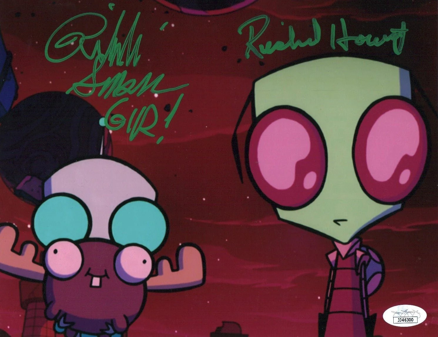 Invader Zim 8x10 Signed Horvitz Simons Cast Photo JSA COA Certified Au
