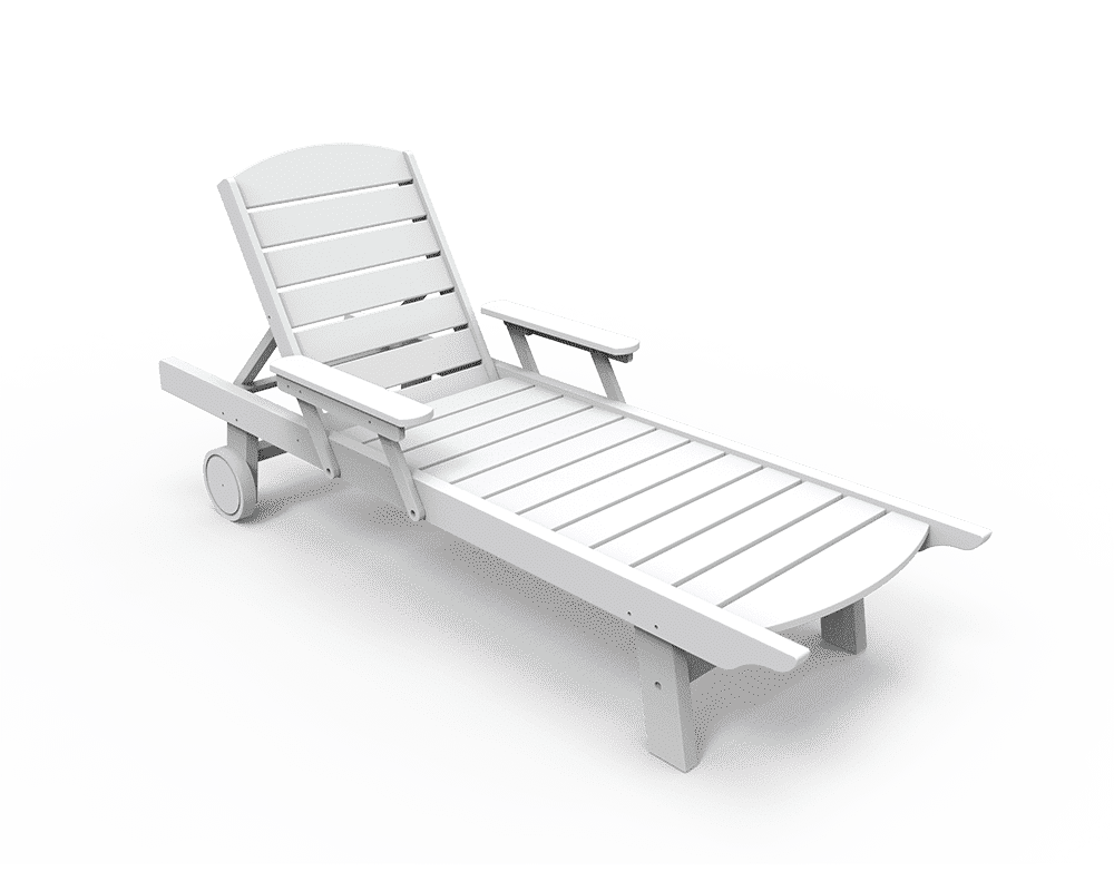 Kingston Chaise Lounger White Galaxy Home Recreation