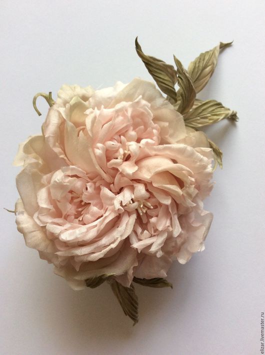 Creating a silk English Rose (David Austin Rose) in Japanese technique