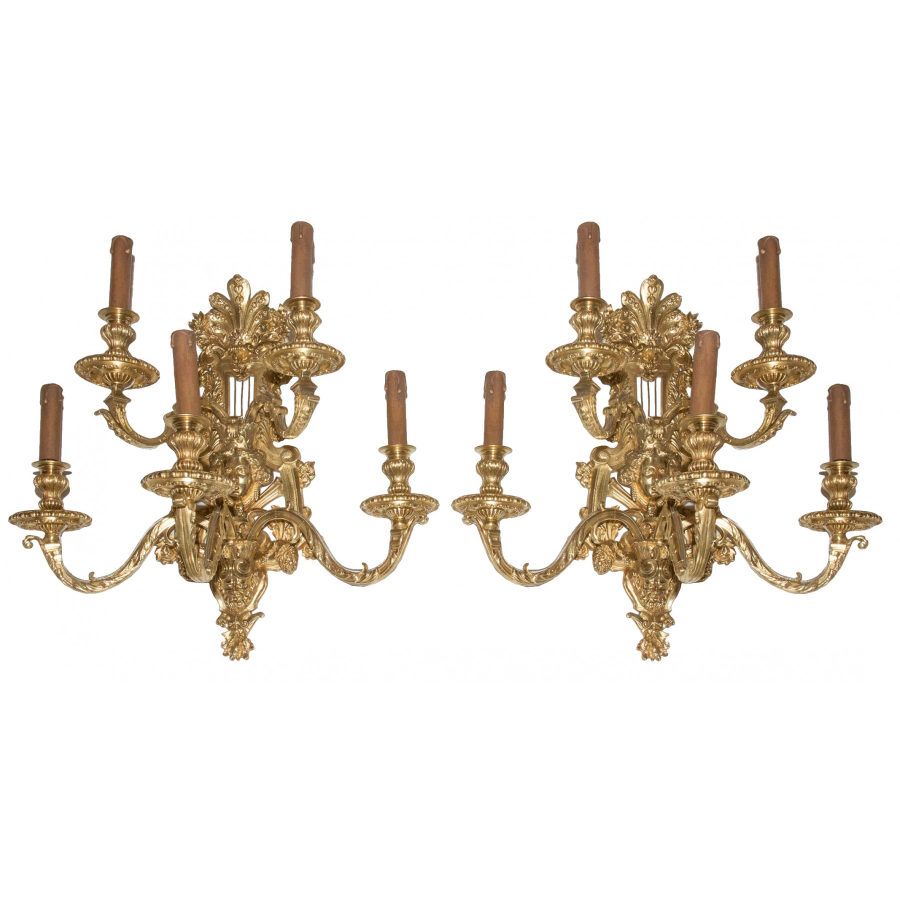 Paire d’appliques en bronze H Picard époque Napoléon III Galerie Lauretta