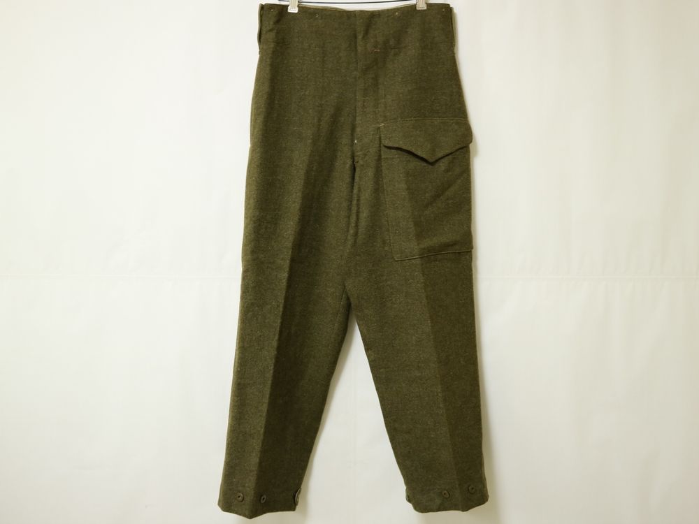 メタル ドーナツボタン! 1952年 カナダ軍 TROUSERS BATTLEDRESS 50s ビンテージ ウール バトル ドレス