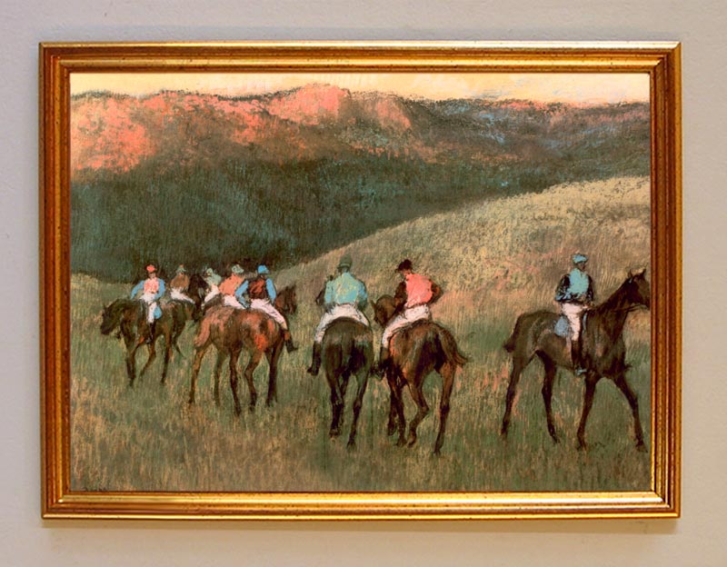 IMPRESSIONISMUS Edgar Degas DAS AUFWÄRMEN DER RENNPFERDE WIESE AUF LEINWAND 59 eBay