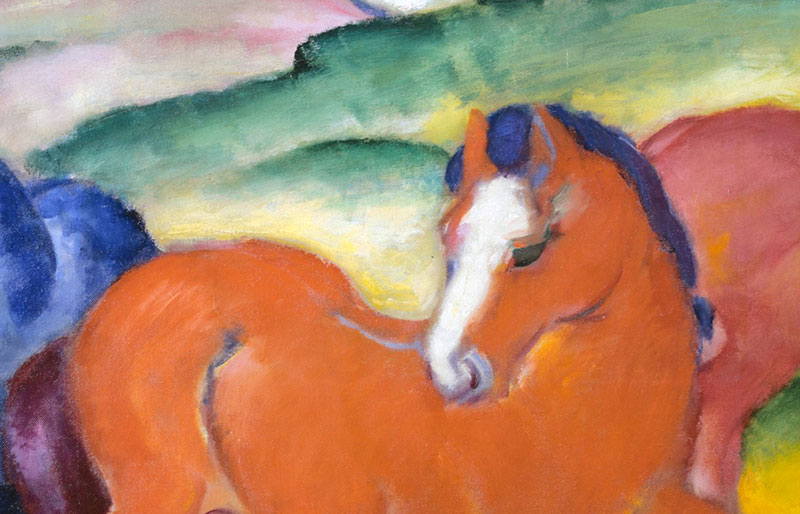 Die roten Pferde Expressionismus Blauer Reiter von Franz Marc A3 38 eBay