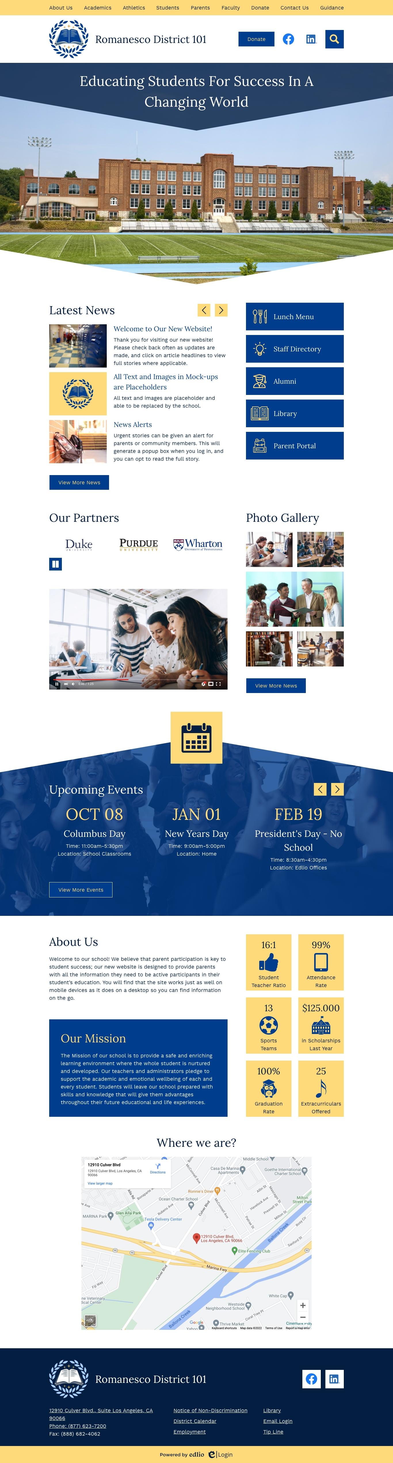 RESERVED Cambria Heights School District Romanesco District 101 (T) Edlio Gallery