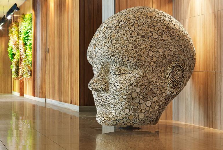 Giant 3D Styrofoam Head Sculpture Hot Wire Foam Factory