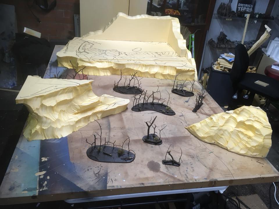 Tabletop Miniature Gaming Snow Mountain Hot Wire Foam Factory