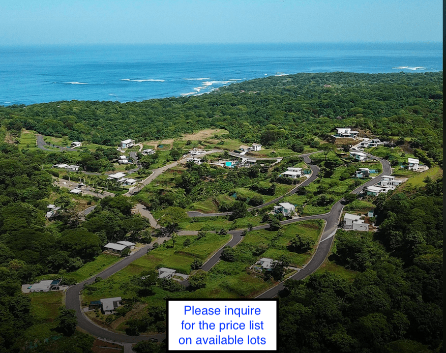 Surf beach Marbella Guanacaste residential lots gated community