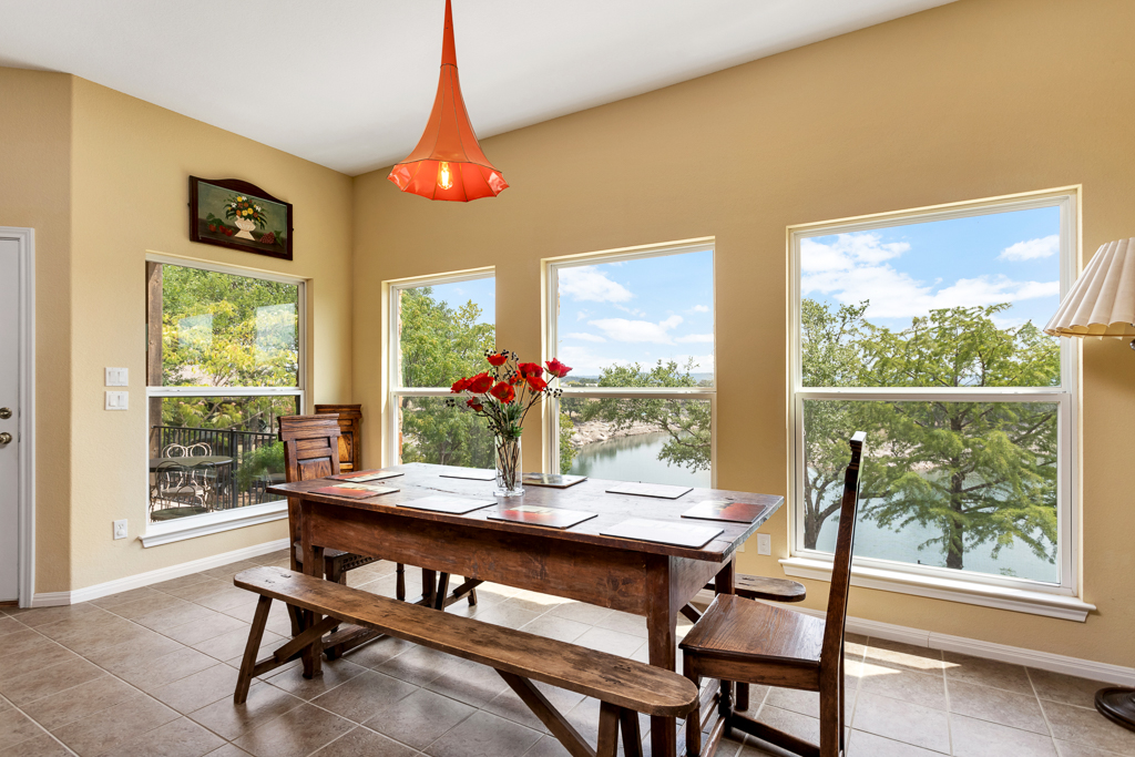 Lakefront Home; Travis Oaks Lake House Proctor in Lake Travis Marble