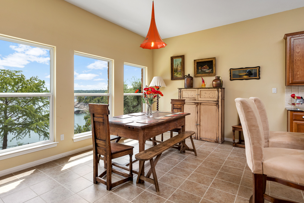 Lakefront Home; Travis Oaks Lake House Proctor in Lake Travis Marble