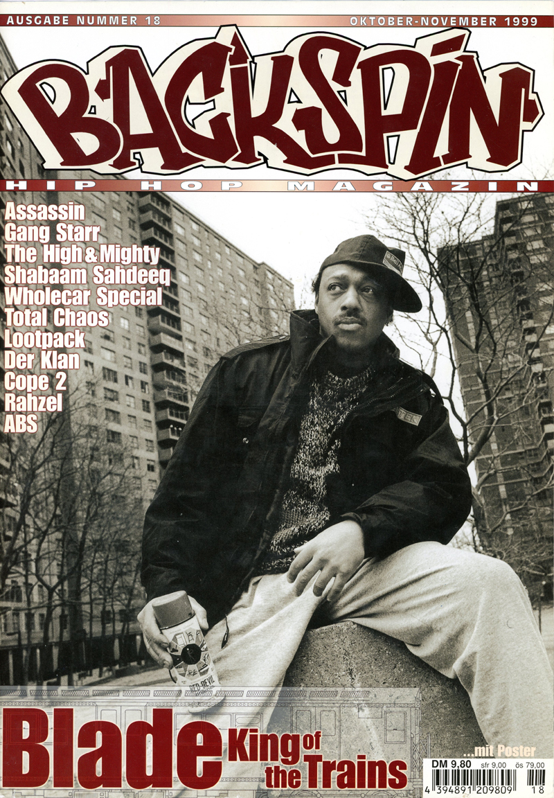 Gallery 98 BLADE, Backspin “Hip Hop Magazine”, Signed, Magazine, 1999