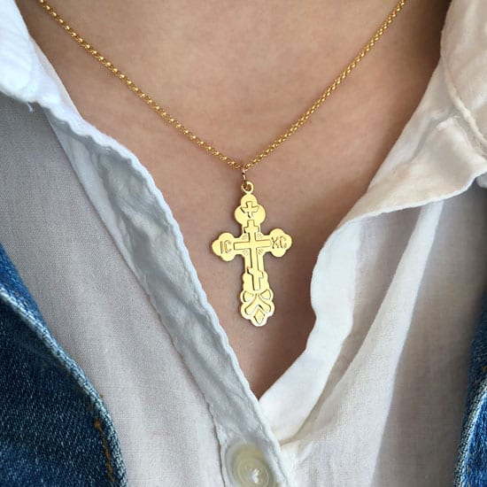 St. Xenia Cross™ (Yellow Gold) Gallery Byzantium