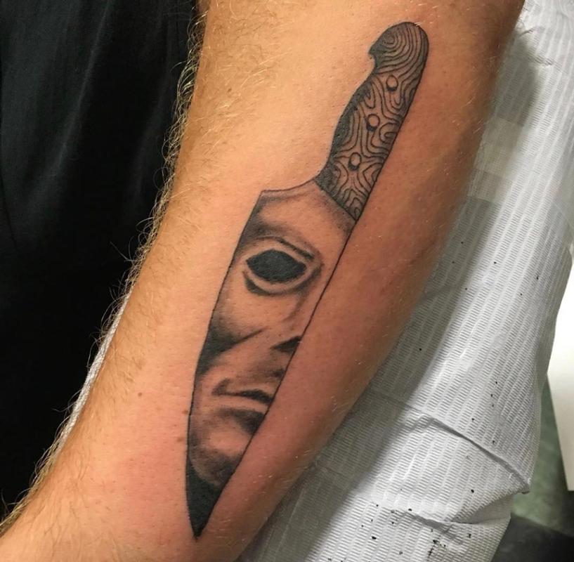 Michael Myers Knife by Ron Goulet TattooNOW