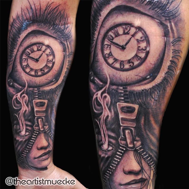Clock eye tattoo muecke by Muecke TattooNOW
