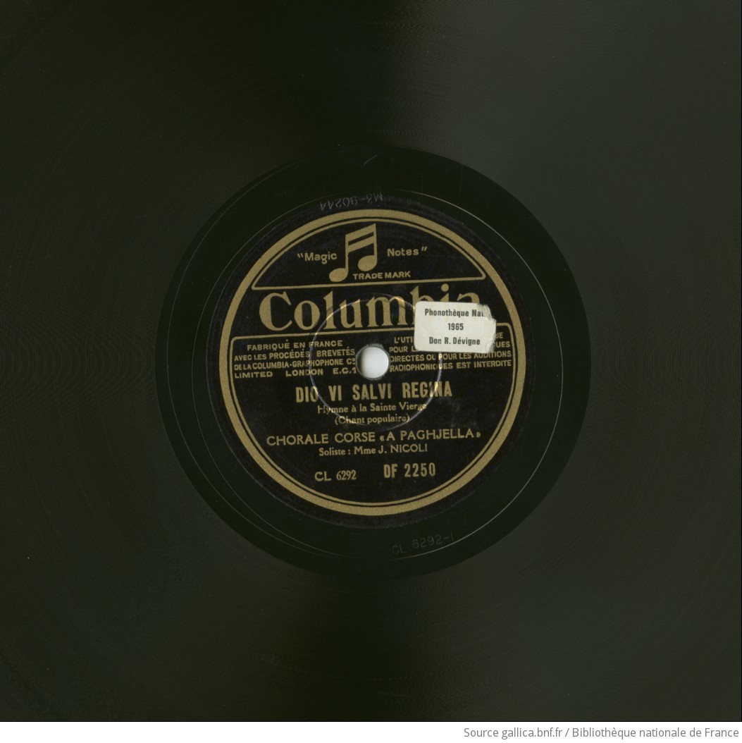 Dio vi Salvi Regina hymne à la Sainte Vierge chant populaire / Mme