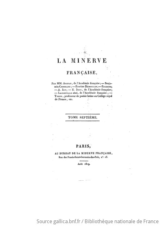 La Minerve française 18190801 Gallica