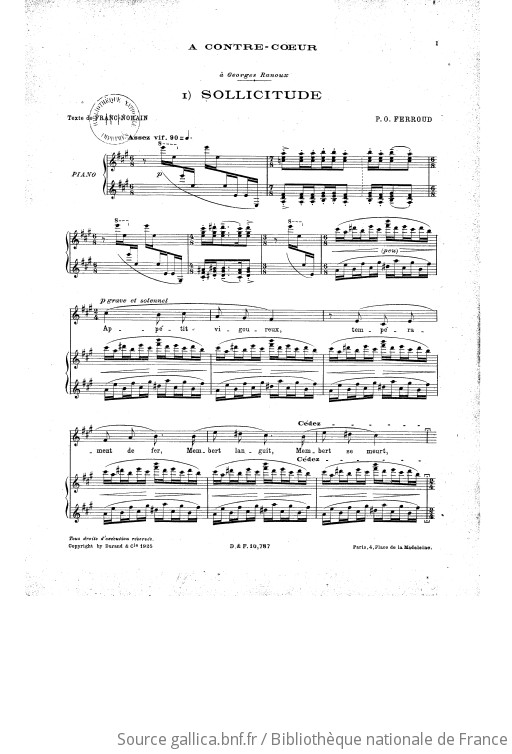 A ContreCoeur. Chant et piano Gallica