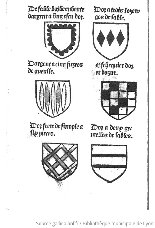 Le blason des armes, avec les armes des princes et seigneurs de France