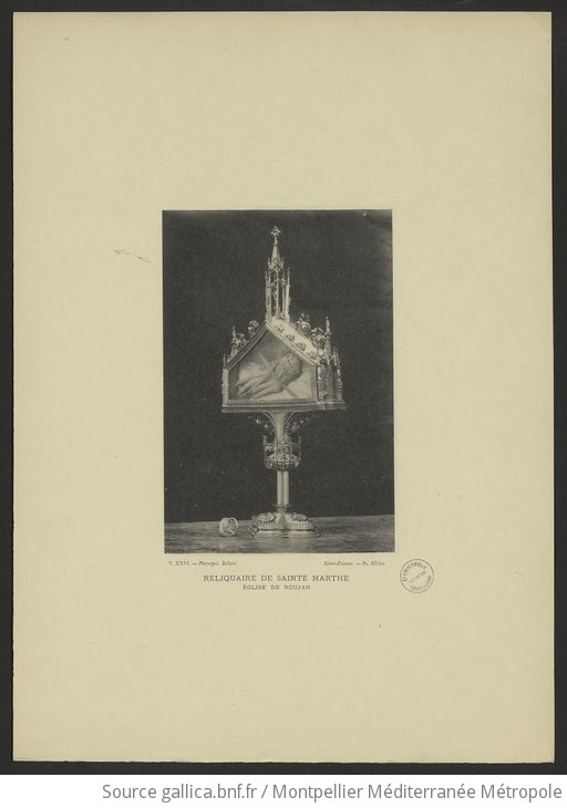 Reliquaire de sainte Marthe. Eglise de Roujan Gallica