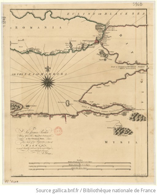 [A Map of the Propontis or Sea of Marmora...] To sir James Porter