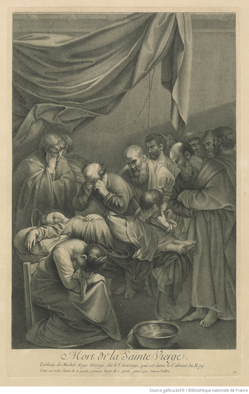 Mort de la Sainte Vierge. // Tableau de MichelAnge Merigi, dit le