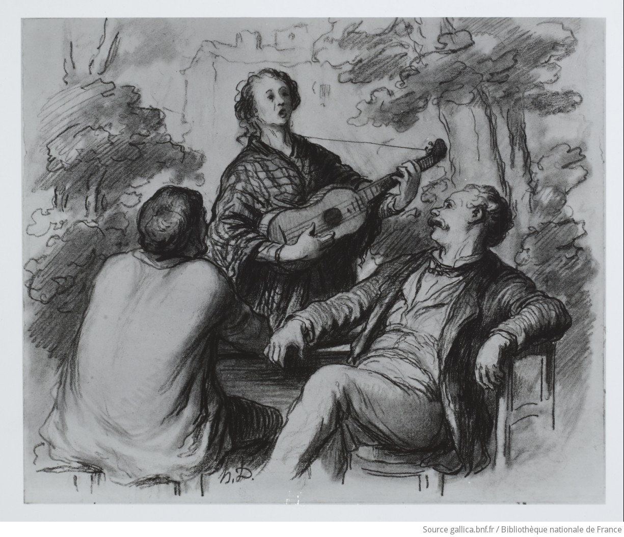 The Street singer / Honoré Daumier 1