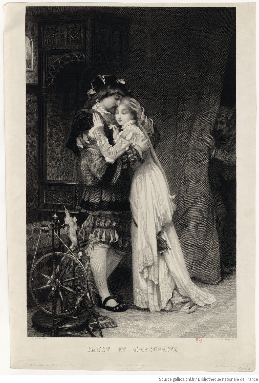 Faust et Marguerite / Gabriel Ferrier, pinx.t ; Alph. Lamotte, sculp.t