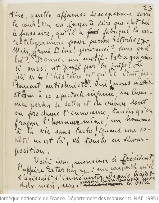 Émile Zola. J'accuse !..., 1113 janvier 1898. Gallica