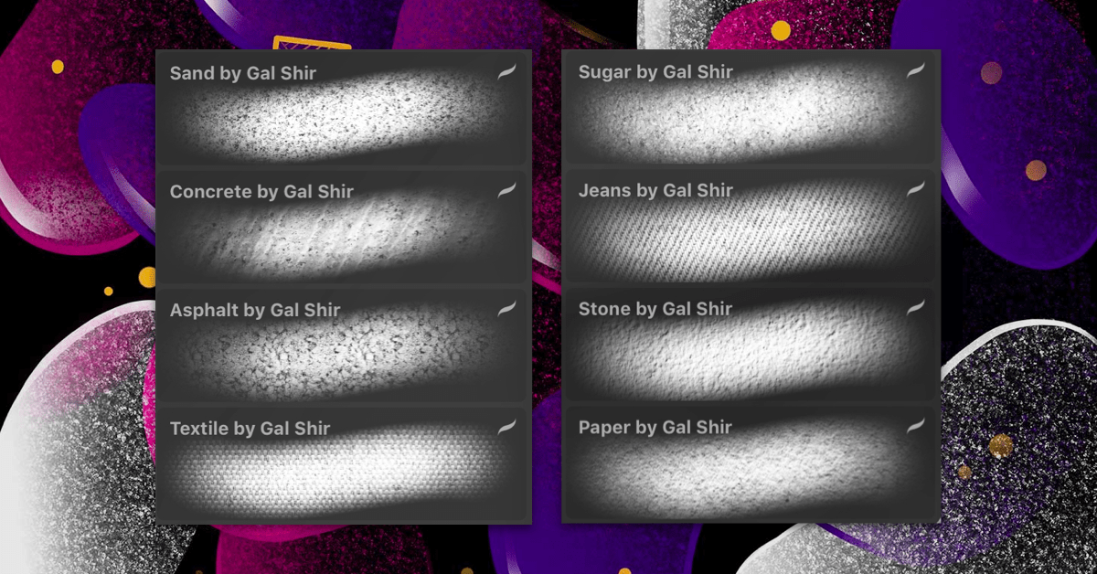 Gal Shir's Brushes Custom Textures for Procreate
