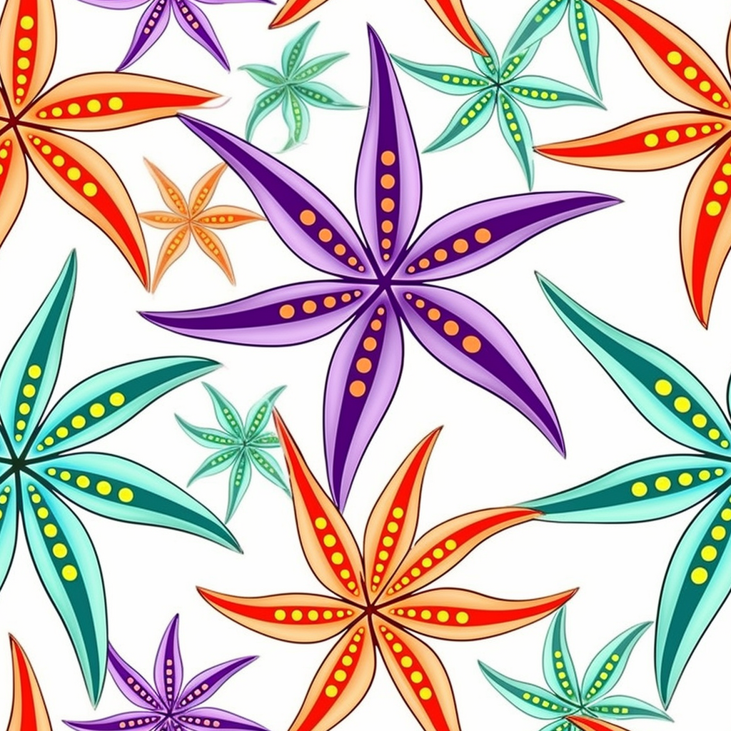 Colorful Starfish Galt Ocean Designs