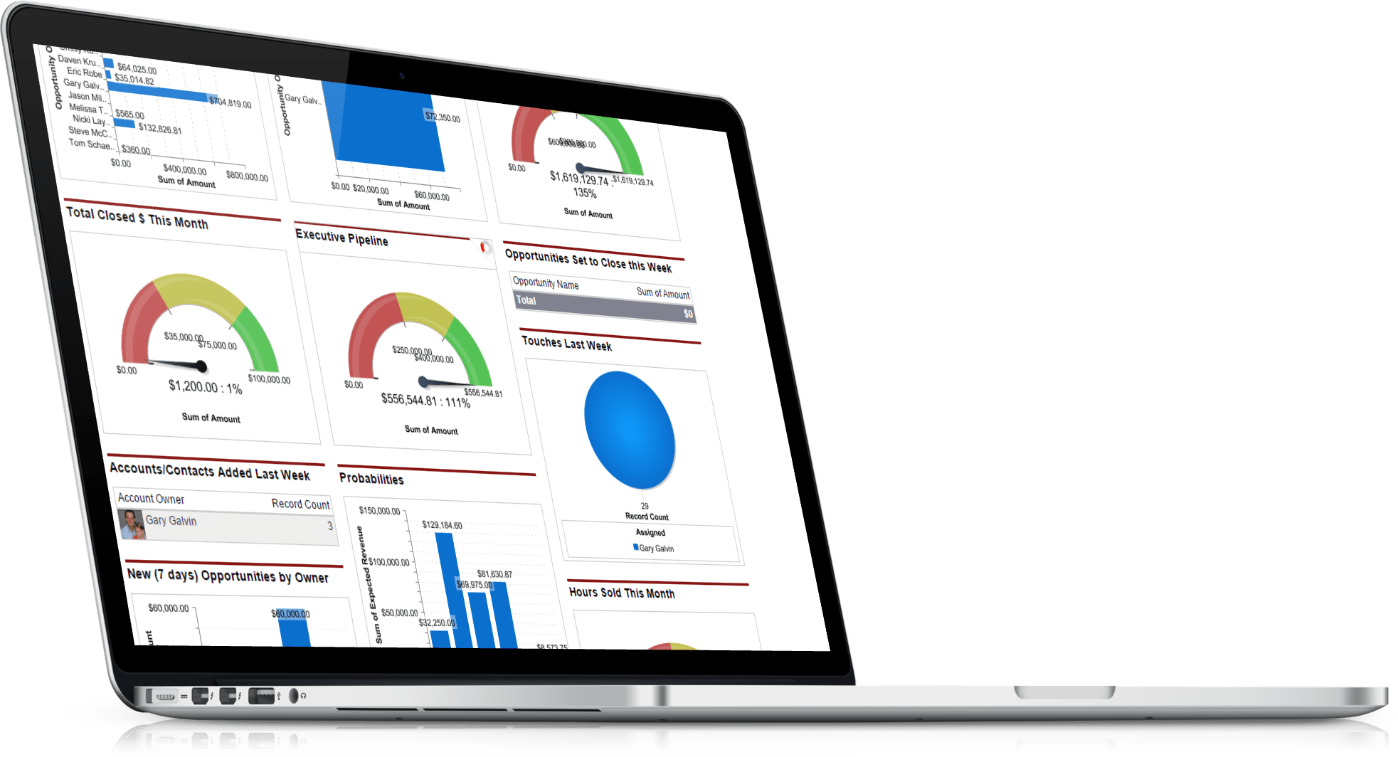 Salesforce Dahsboard Example Galvin Technologies