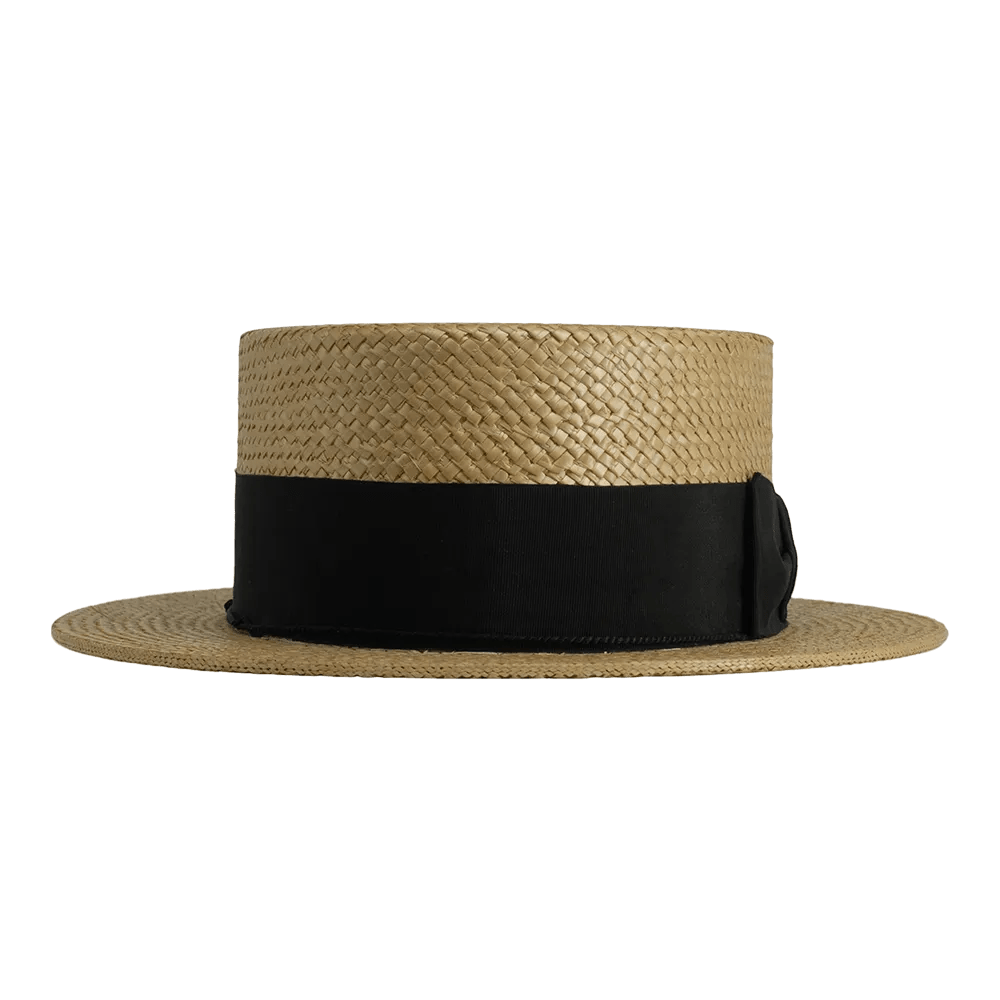 Vintage Fine Weave Boater Hat G.A Dunn & Co of Piccadilly London