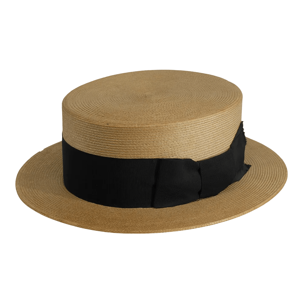 Vintage Fine Weave Boater Hat G.A Dunn & Co of Piccadilly London