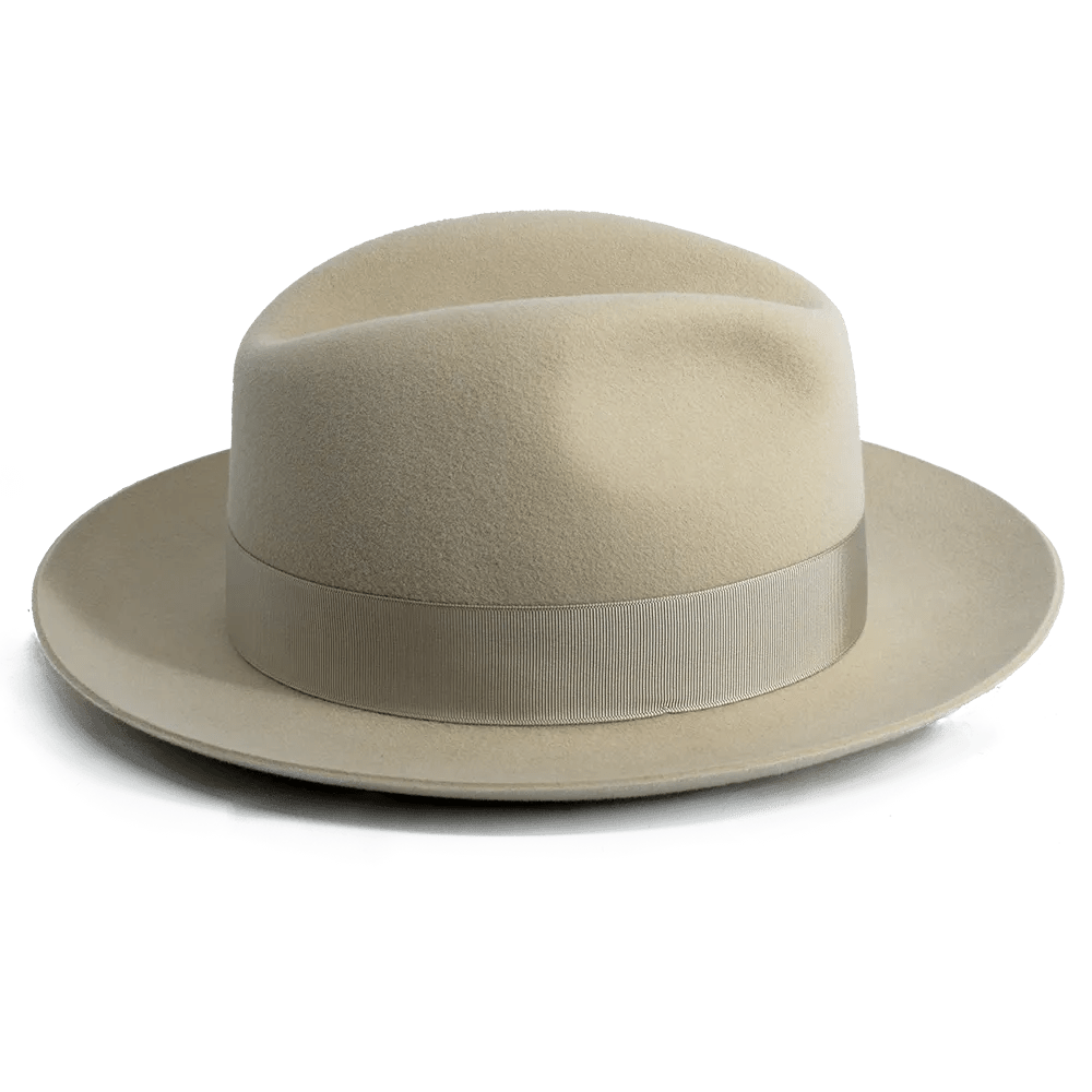 'Shirwell' Luxury Handmade Fur Felt Fedora Cream — Gamble and Gunn