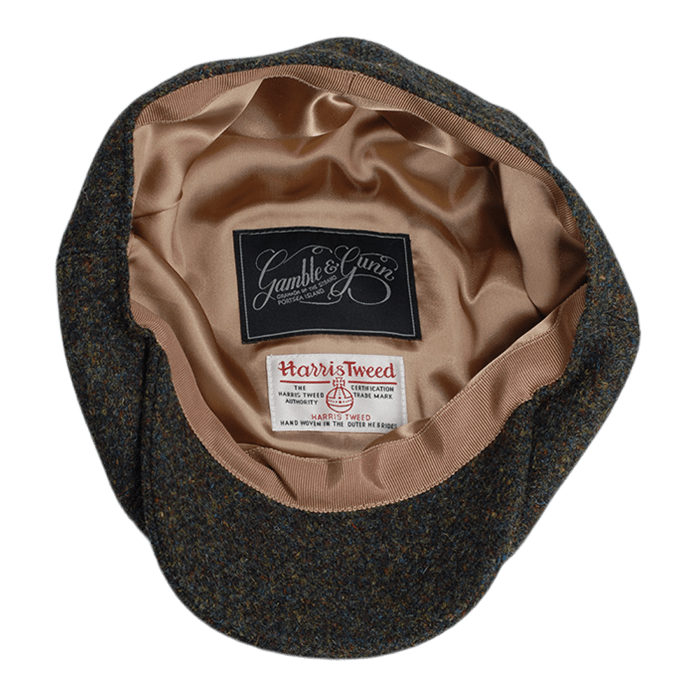 Northton 8 Panel British Made Harris Tweed Cap by Gamble and Gunn