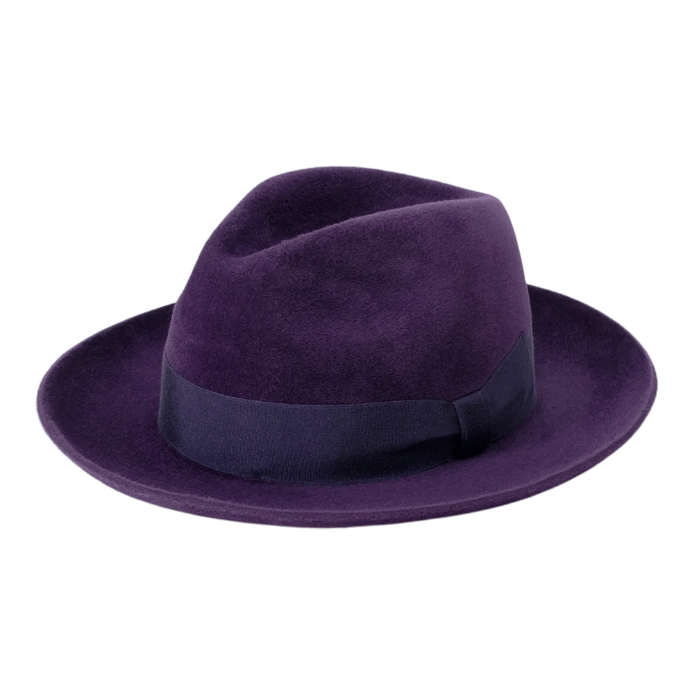 Purple Fur Felt Fedora Hat — Gamble & Gunn