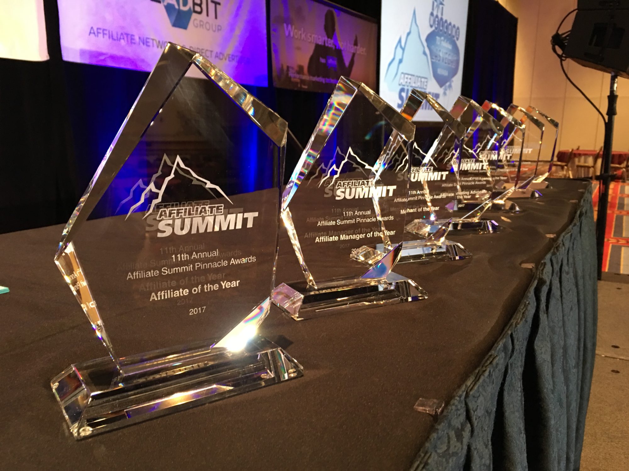 Winners of the Affiliate Summit West 2018 Pinnacle Awards The