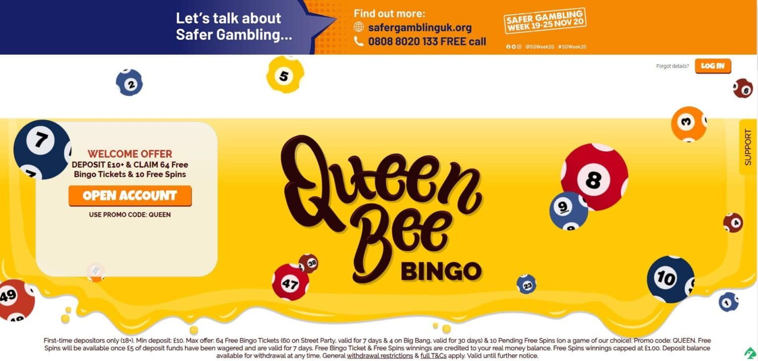 Latest Queen Bee Bingo Bonus Promo Codes in February 2021