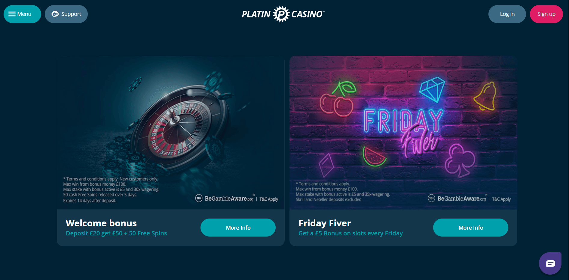 Platin Casino Promo Codes No Deposit Bonus or 50 WagerFree Spins