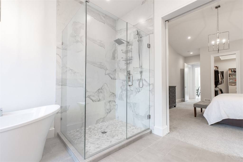 standup marble shower Modern Design