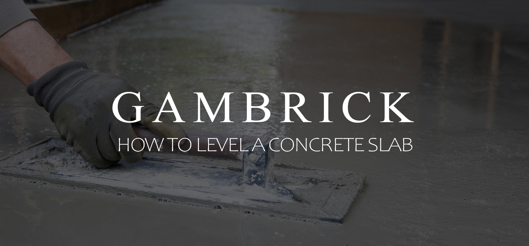 How To Level A Concrete Slab