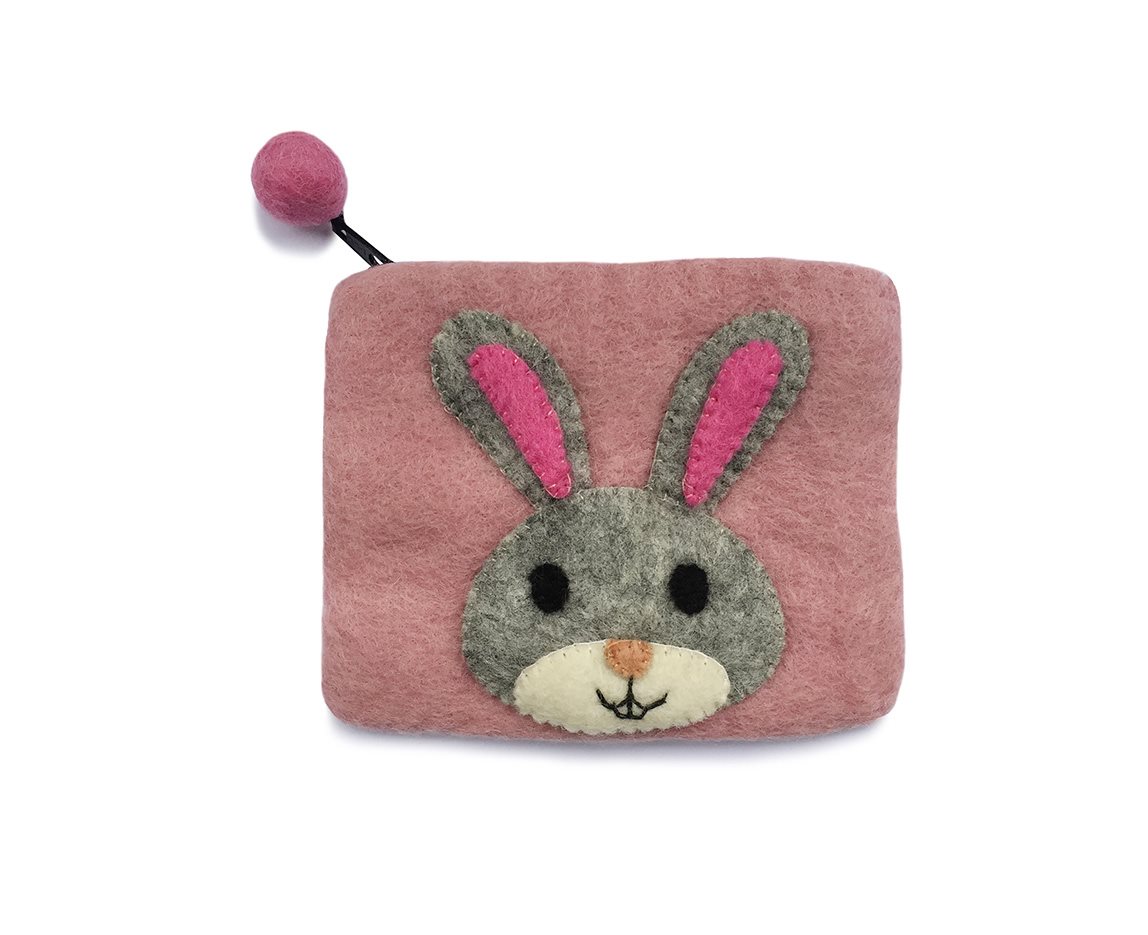 Purse, Rabbit, Dusty Pink