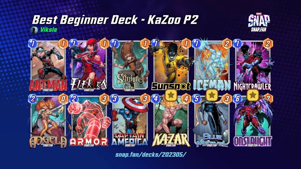 Best Beginner Deck KaZoo P2 by Viksla Marvel Snap Decks snap.fan