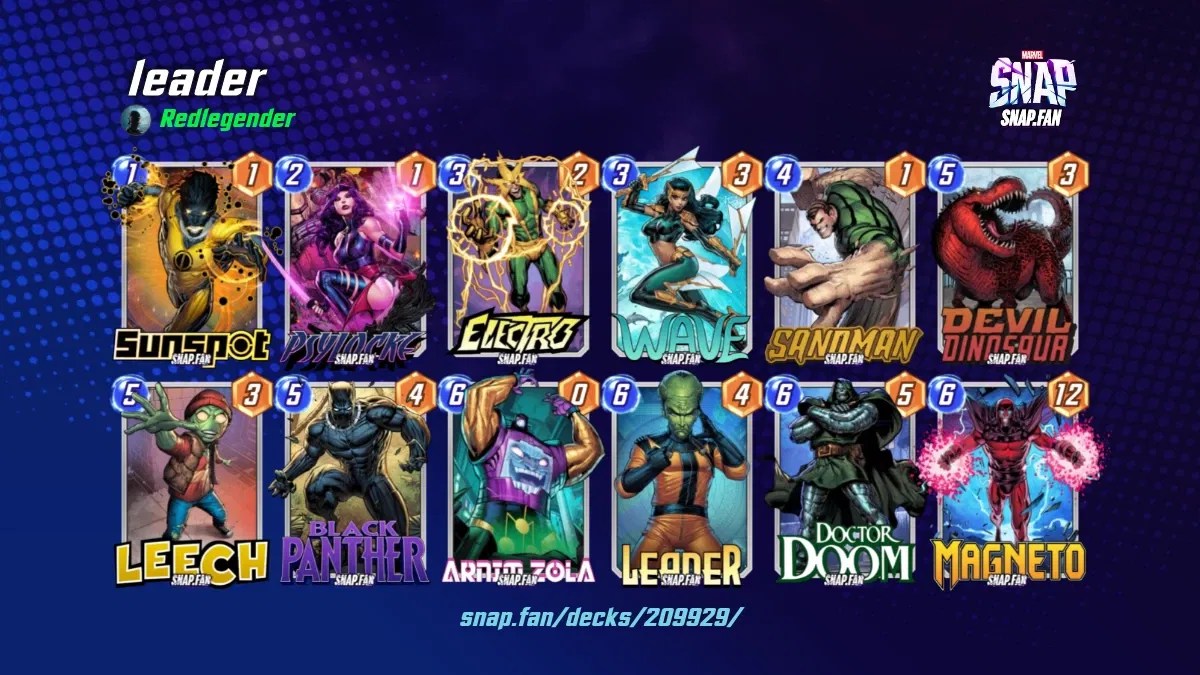 leader by Redlegender Marvel Snap Decks snap.fan