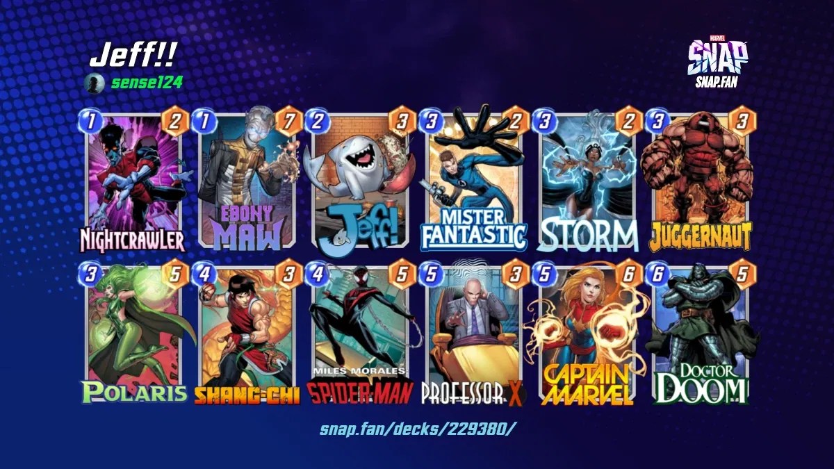 Jeff!! by sense124 Marvel Snap Decks snap.fan