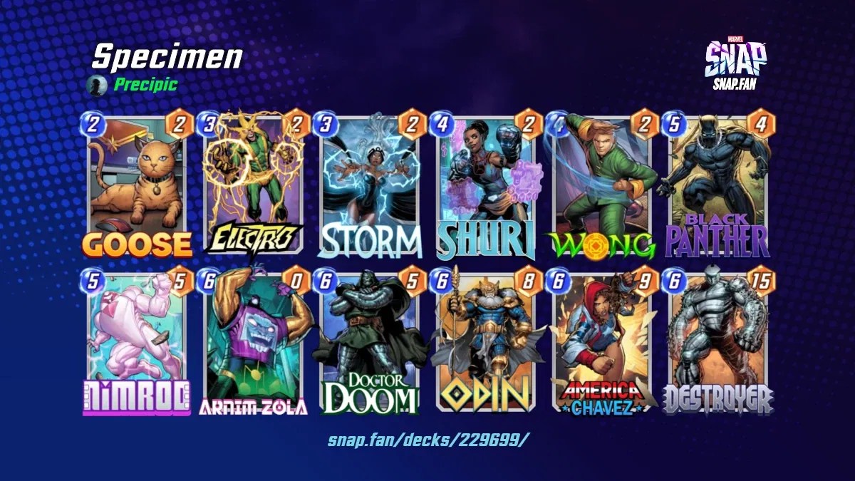 Specimen by Precipic Marvel Snap Decks snap.fan