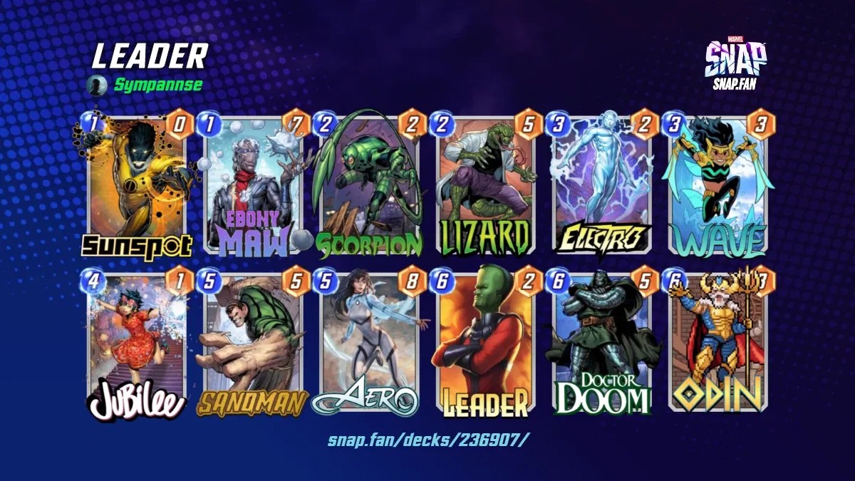 LEADER by Sympannse Marvel Snap Decks snap.fan