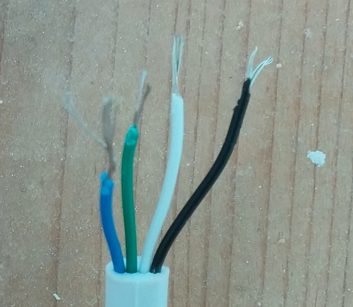 Phone line cable colours blue, green, white, black? DSL Hardware