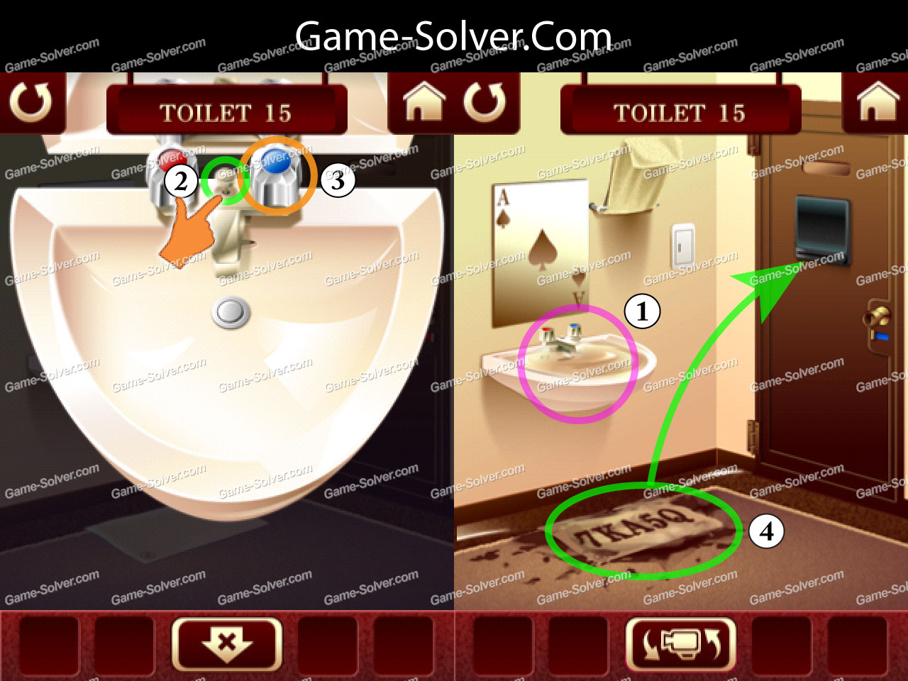100 Toilets Level 15 • Game Solver